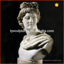 Best selling famous stone roman methology statue Apollo marble bust for decoration